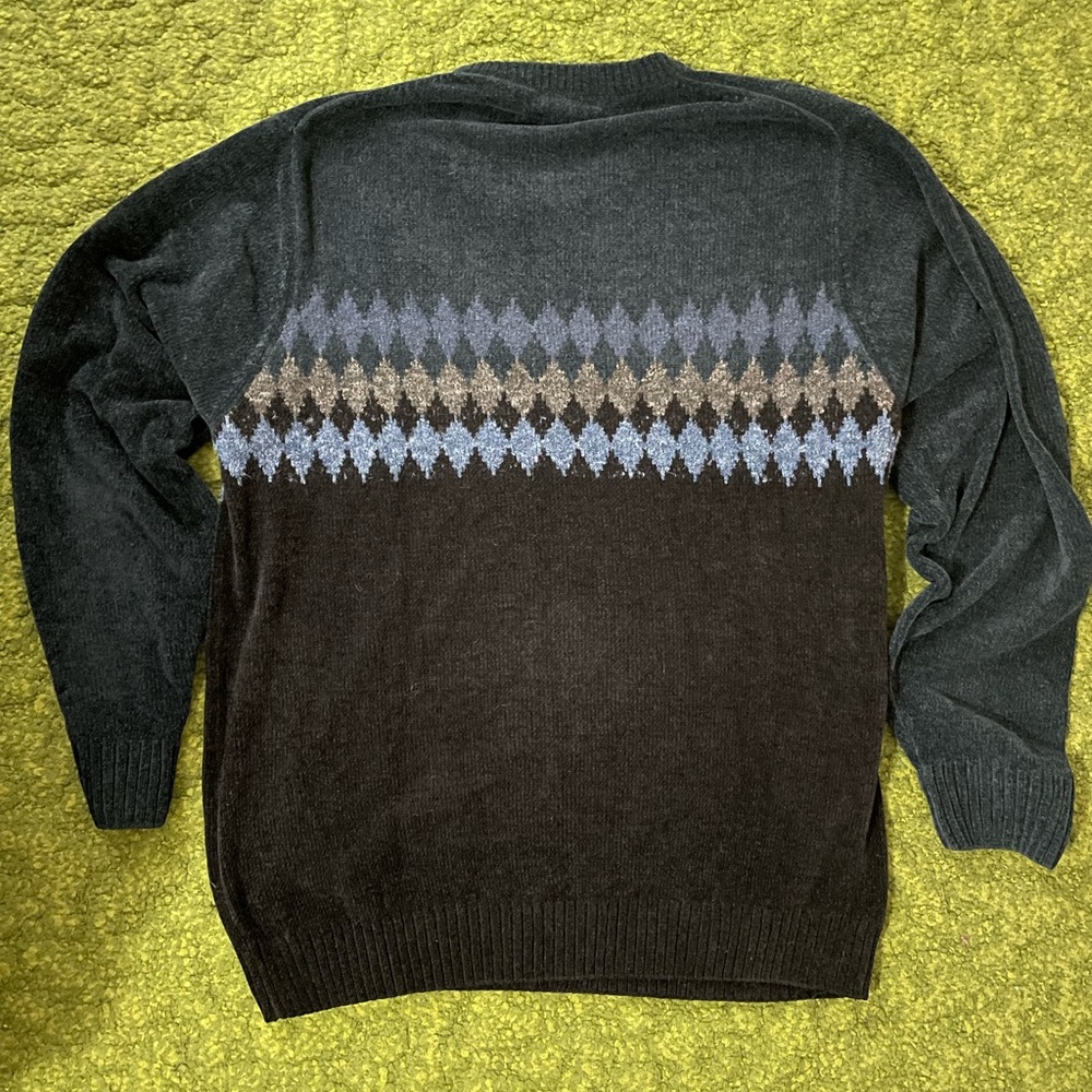 Dockers Velour Argyle Sweater - Picture 4 of 10